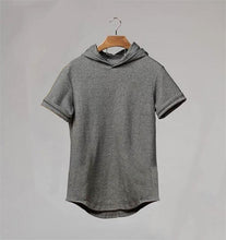 Load image into Gallery viewer, Fitness hooded t shirt