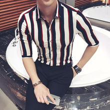 Load image into Gallery viewer, Men's striped shirt short